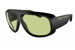 Armani Exchange AX4143SU, matt fekete, világoszöld lencse