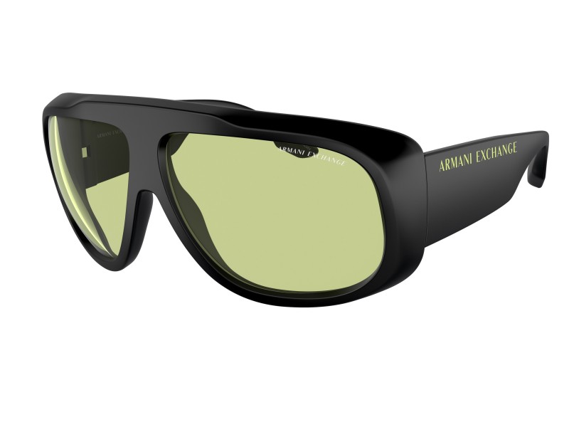 Armani Exchange AX4143SU, matt fekete, világoszöld lencse