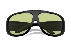 Armani Exchange AX4143SU, matt fekete, világoszöld lencse