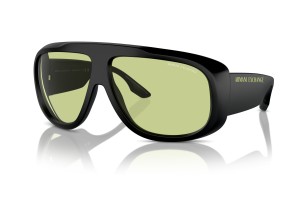 Armani Exchange AX4143SU, matt fekete, világoszöld lencse
