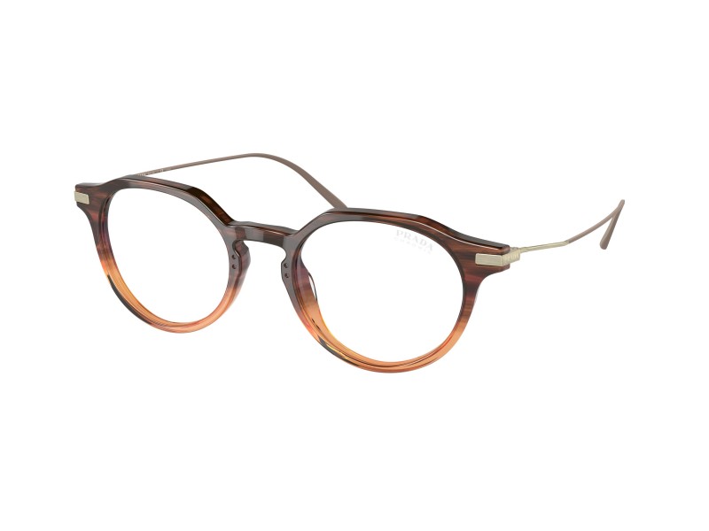 PRADA PR 12YS 13B05R Moro Amber Photo Clear Brown
