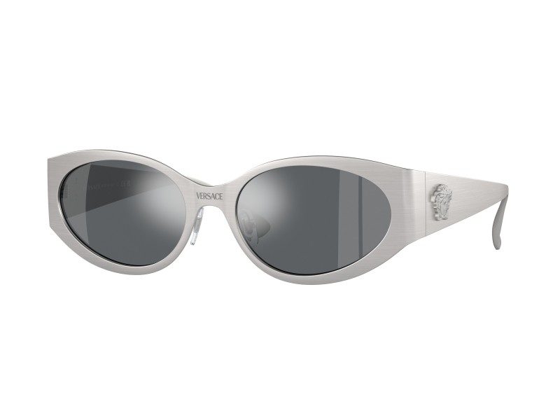 VERSACE VE2263 matt ezüst napszemüveg - világosszürke tükrös