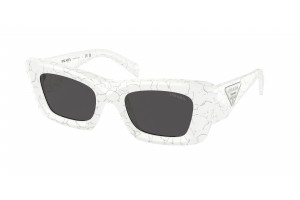 PRADA PR 13ZS Matte White Marble, sötétszürke lencse