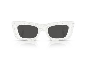 PRADA PR 13ZS Matte White Marble, sötétszürke lencse