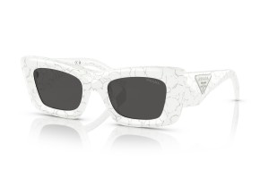 PRADA PR 13ZS Matte White Marble, sötétszürke lencse