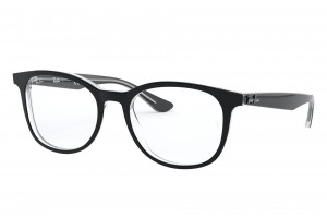 Ray-Ban RX5356 2034 Black On Transparent szemüveg - DEMO lencsék