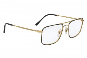 Ray-Ban RX6434 2946 Black On Gold DEMO LENS