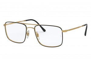 Ray-Ban RX6434 2946 Black On Gold DEMO LENS