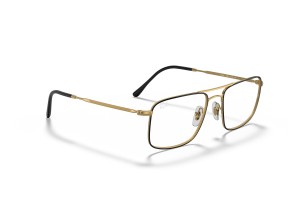 Ray-Ban RX6434 2946 Black On Gold DEMO LENS