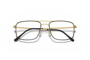 Ray-Ban RX6434 2946 Black On Gold DEMO LENS
