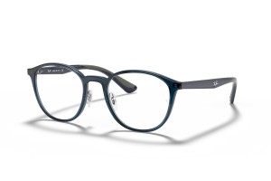 Ray-Ban RX7156 5796 Transparent Dark Blue szemüveg – demo lencse