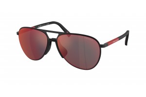 Prada Linea Rossa PS 53ZS fekete napszemüveg tükörkék/piros