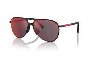 Prada Linea Rossa PS 53ZS fekete napszemüveg tükörkék/piros
