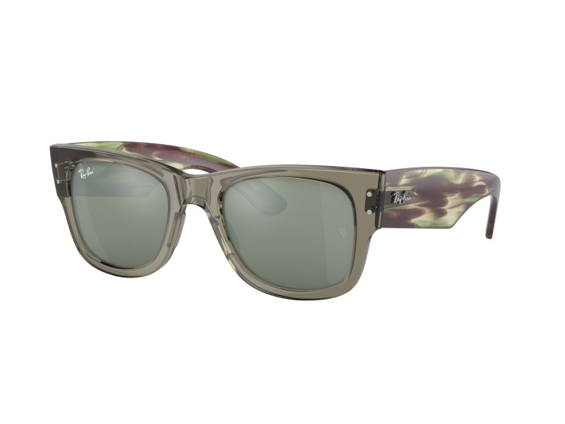 Ray-Ban RB0840S Mega Wayfarer – átlátszó zöld/ezüst