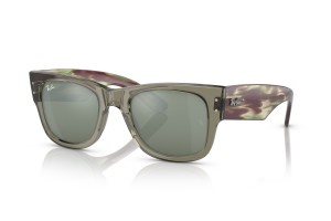 Ray-Ban RB0840S Mega Wayfarer – átlátszó zöld/ezüst