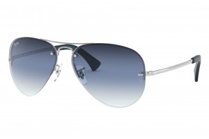 RAY-BAN RB3449 ezüst kék tükrös napszemüveg