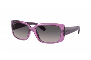 RAY-BAN RB4389 6443M3 Transparent Violet Grey Polarized napszemüveg