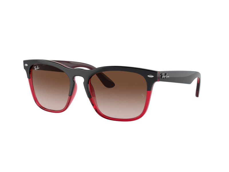 RAY-BAN RB4487 STEVE - Szürke lencse, átlátszó piros keret