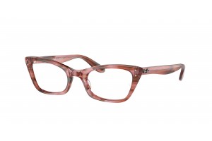 Ray-Ban RX5499 Lady Burbank csíkos pink szemüveg