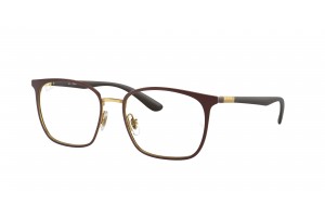 Ray-Ban RX6486 3126 Brown On Gold - demo lencse