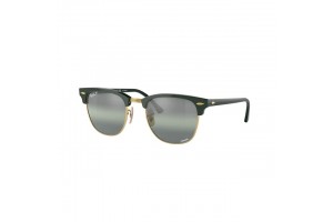 RAY-BAN RB3016 1368G4 CLUBMASTER Green On Gold Silver/Green Polarized+ napszemüveg