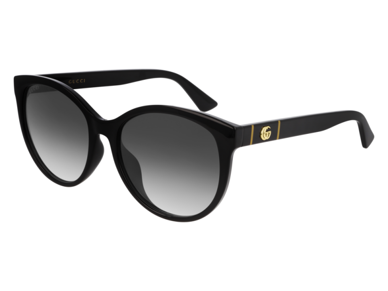 Gucci GG0636SK 001 - fényes fekete, Gradient Grey lencse