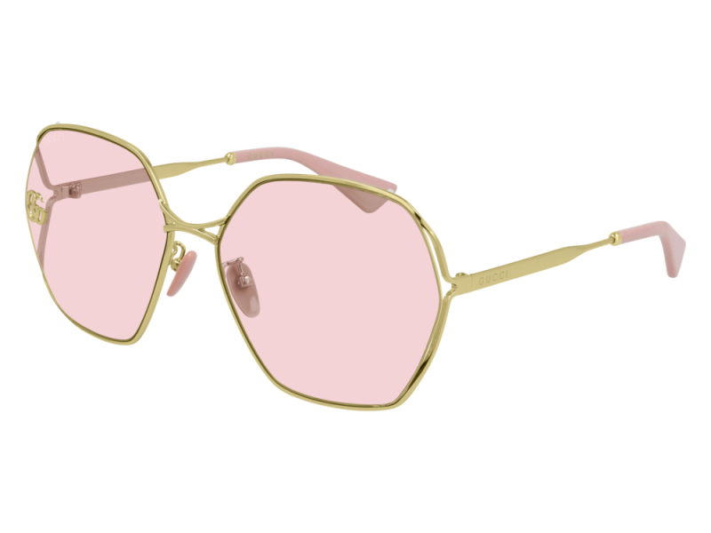 Gucci GG0818SA 003 rózsaszín napszemüveg arany logó