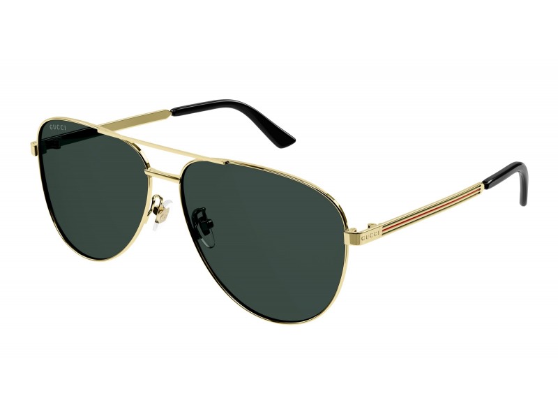 Gucci GG1233SA 002 arany keret, zöld lencse