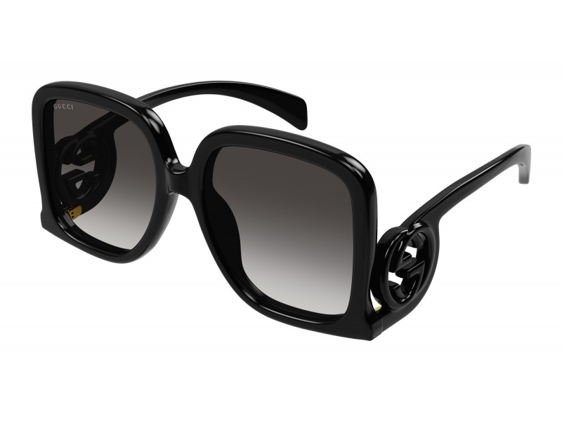 Gucci GG1326S 001 Shiny Black Gradient Grey napszemüveg