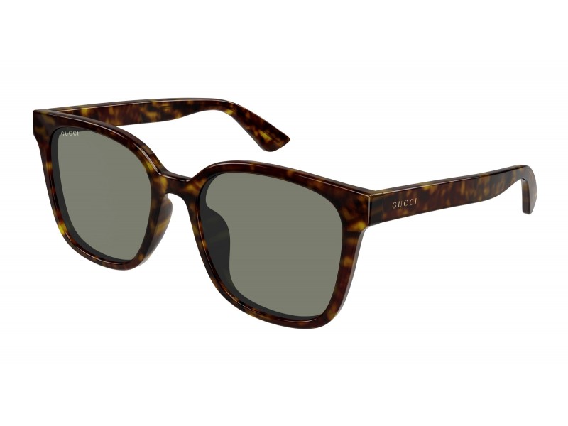 Gucci GG1346SK 003 - Shiny Dark Havana, sötétzöld lencse