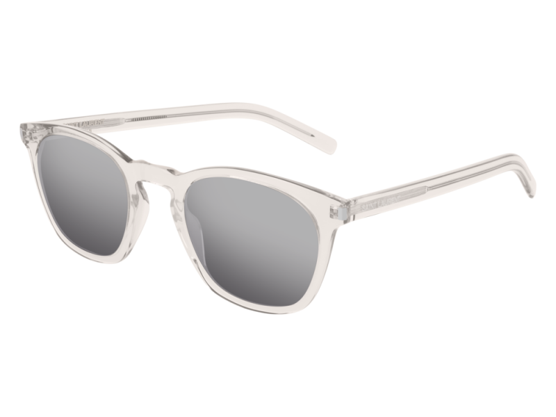 Saint Laurent SL 28 SLIM - bézs/ezüst tükrös napszemüveg