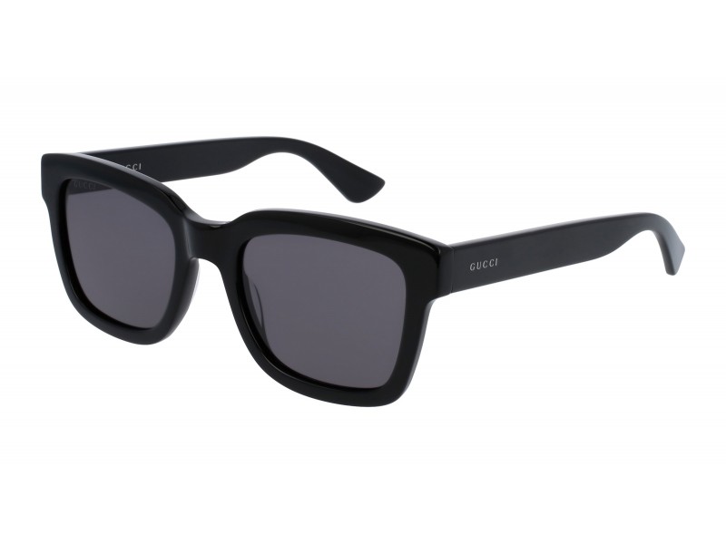 Gucci GG0001SN 001 Shiny Black napszemüveg - Solid Smoke