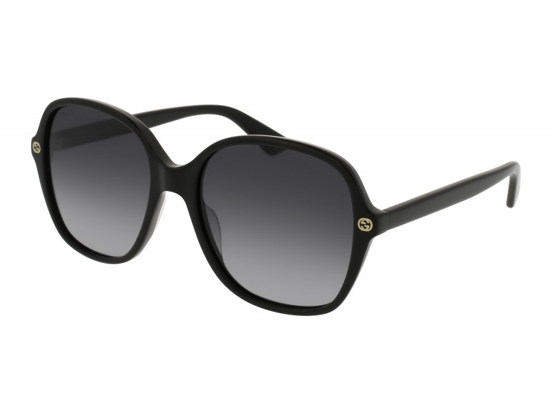 Gucci GG0092S 001 Shiny Black Gradient Grey napszemüveg