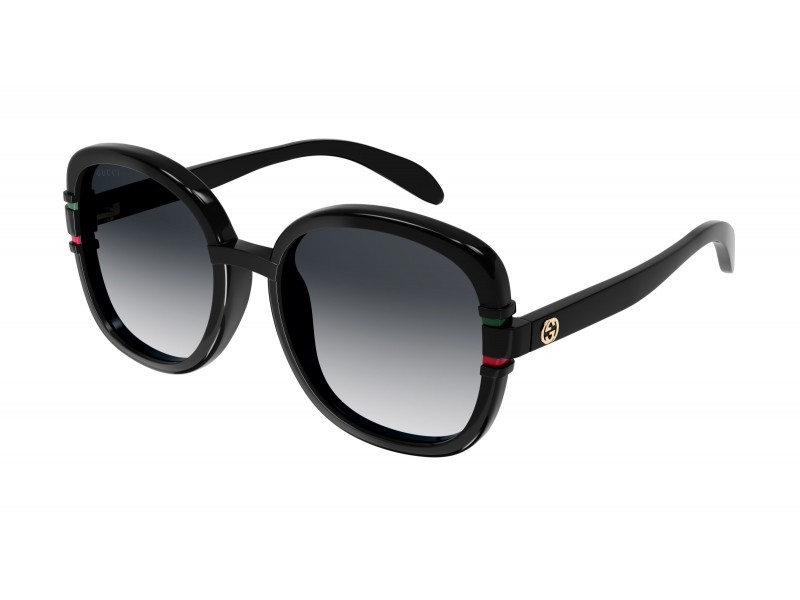 Gucci GG1068SA 001 – Shiny Black, gradient szürke