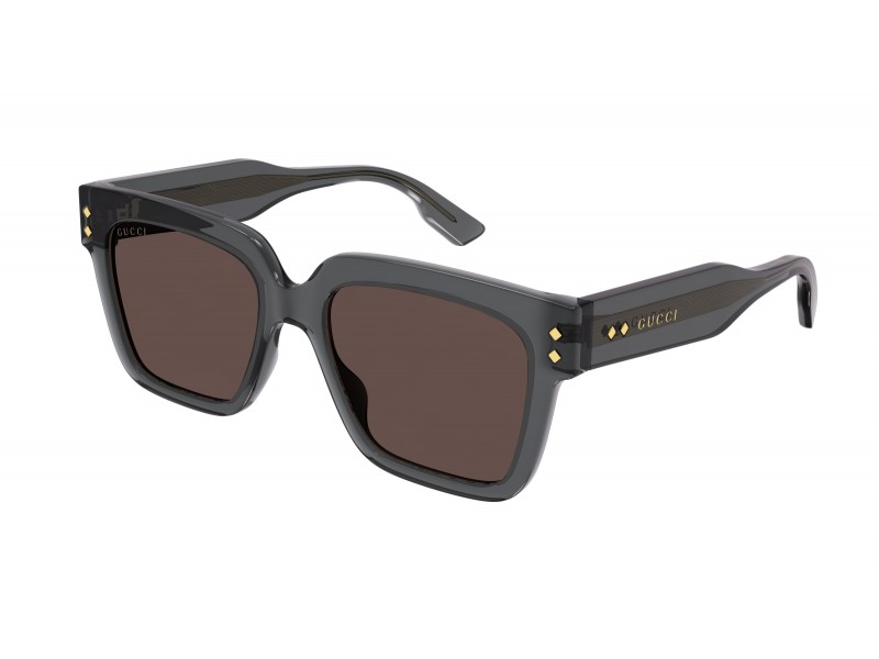 Gucci GG1084S 004 férfi napszemüveg - sötétszürke/barna