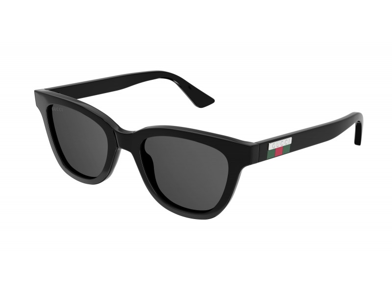 Gucci GG1116S 001 Shiny Black – szürke lencse