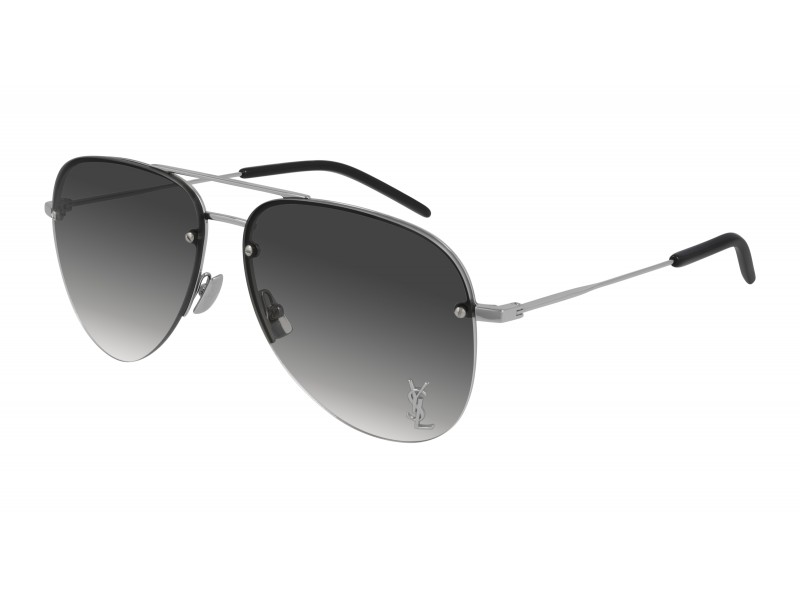 Saint Laurent CLASSIC 11 M 005 - fényes ezüst, szürke lencse