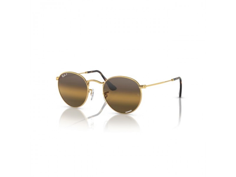 Ray-Ban RB3447 Round Metal - Arany keret, Clear/Brown lencse