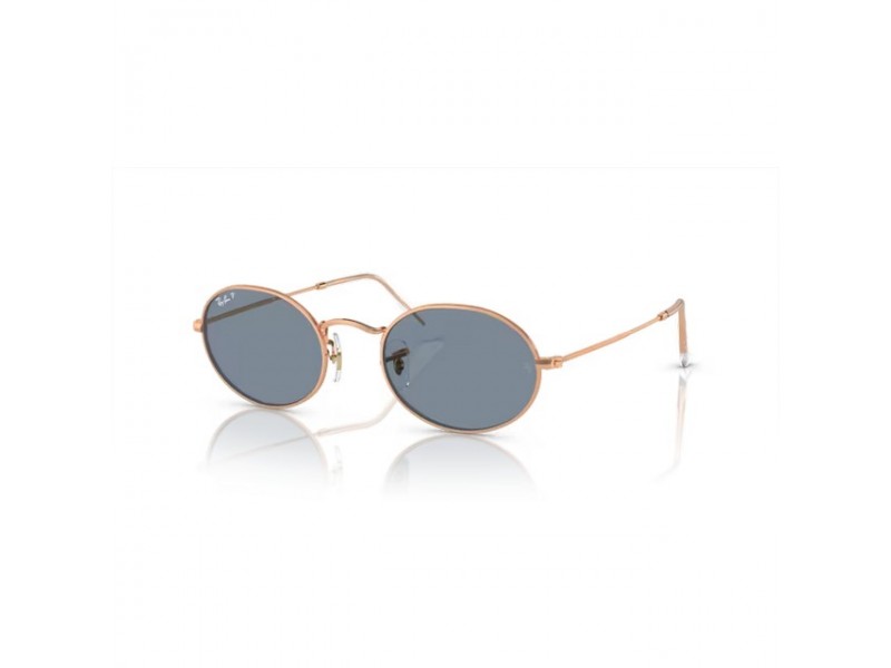Ray-Ban RB3547 oval napszemüveg - rózsaarany/kék