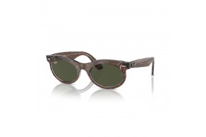 Ray-Ban RB2242 Wayfarer Oval napszemüveg - szürke/sötétzöld