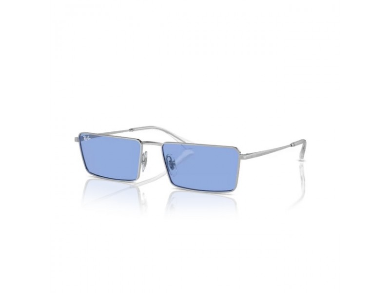 Ray-Ban RB3741 003/80 ezüst keret világoskék lencse
