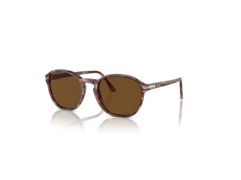 PERSOL PO3343S Striped Bordeaux polarizált barna