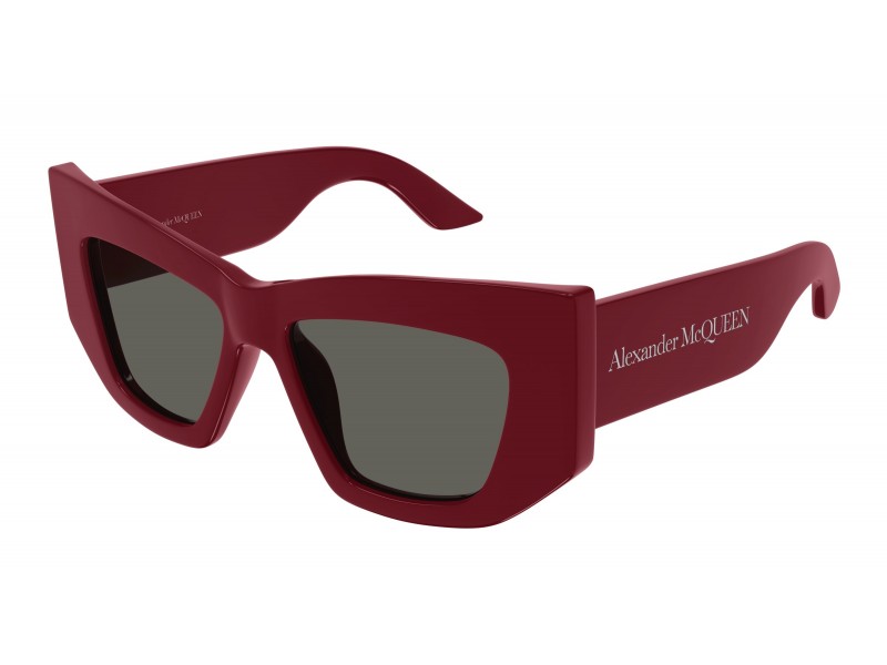 Alexander McQueen AM0448S napszemüveg - fényes piros-szürke
