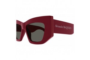 Alexander McQueen AM0448S napszemüveg - fényes piros-szürke