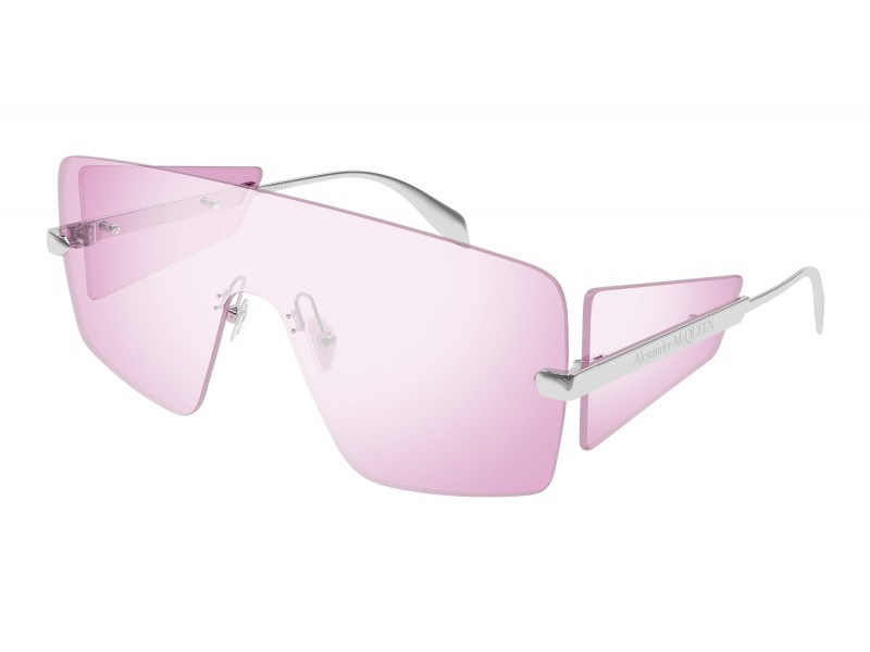 Alexander McQueen AM0460S ezüst/pink napszemüveg
