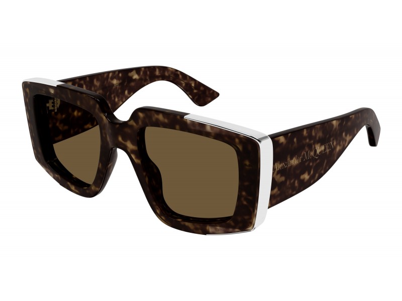 Alexander McQueen AM0446S 002 - Silver Havana
