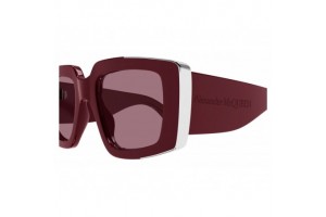 Alexander McQueen AM0446S 003 ezüst-burgundi napszemüveg