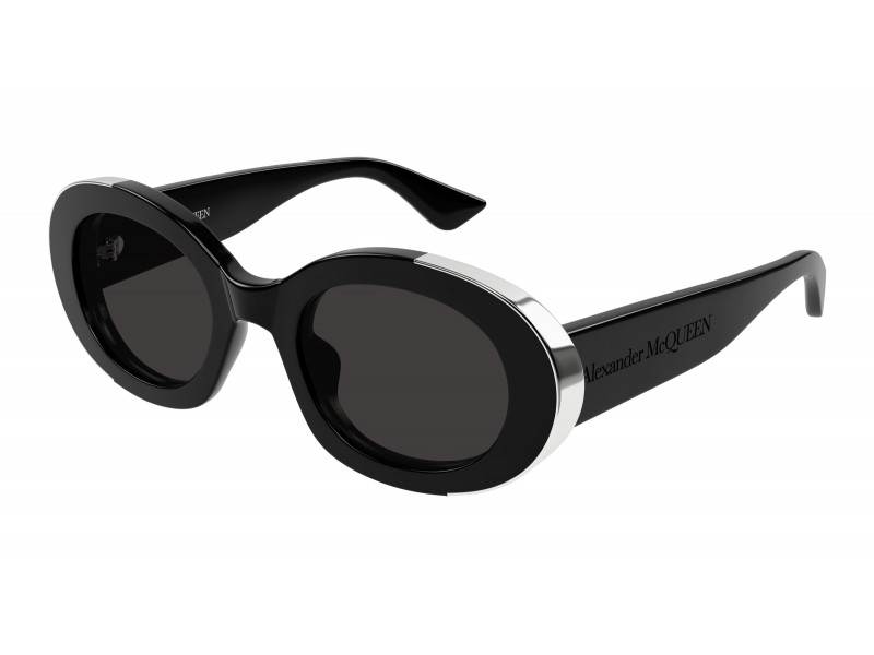 Alexander McQueen AM0445S ezüst-fekete napszemüveg