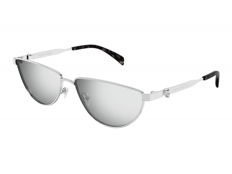 Alexander McQueen AM0456S 004 fényes ezüst napszemüveg
