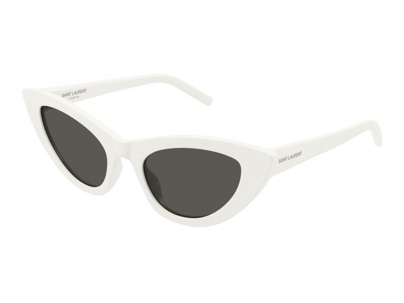 Saint Laurent SL 213 LILY 017 - Shiny White Grey
